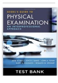 Seidel's Guide to Physical Examination 9th Edition Ball Test Bank | 26 Chapters of Answers & Explanations
