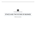 All answers to the Reflection Questions of Ethics and the Future of Business - based on lectures and literature