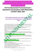 ATI Fundamentals Proctored Exam | Questions and Answers with Rationales | LATEST 2020/ 2021