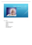Producttoets 3.2 - Verpleegplan Meneer Zeeman - Presentatie en de aanvullende tekst