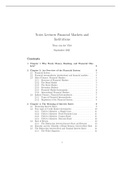 Summary Lectures Financial Markets and Institutions 