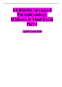 NURS 6501 Advanced Pathophysiology Midterm & Final Exam Part 1 26 of the 100 Questions on the Multiple Choice Test WITH ALL ANSWERS CORRECT(ALREADY GRADED A)