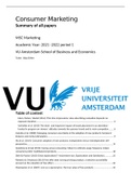 Consumer Marketing Full Summary Papers - VU Amsterdam Master Marketing