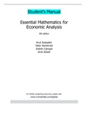 Student’s Manual  Essential Mathematics for Economic Analysis 5th edition   Knut Sydsæter Peter Hammond Andr´es Carvajal Arne Strøm
