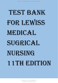 Lewis's Medical-Surgical Nursing Assessment and Management of Clinical Problems 11 Edition TESTBANK.