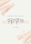 FPT3701 - Foundation Phase Teaching Notes