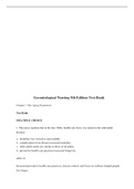 Gerontological Nursing 9th Edition Test Bank Complete Solution