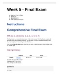 HCA 322 Week 5 - Final Exam/ HCA322; Week 5 - Final Exam Comprehensive Final Exam | RATED A+