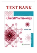 TEST BANK FOR ROACHS INTRODUCTORY CLINICAL PHARMACOLOGY, 11TH EDITION, SUSAN M FORD