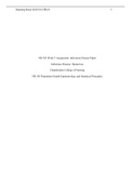 NR 503 Week 5 Assignment: Infectious Disease Paper Infectious Disease: Hantavirus