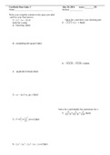Polynomial Functions exam questions