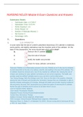 NURSING NCLEX Module 8 Exam Questions and Answers,100% CORRECT