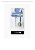 Bates’ Guide to Physical Examination and History Taking, 12th Edition Testbank