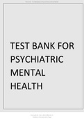  Psychiatric-Mental Health Nursing 8th edition by Videbeck Test Bank