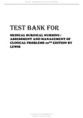 Lewis's Medical-Surgical Nursing: Assessment and Management of Clinical Problems 10th Edition Test Bank.