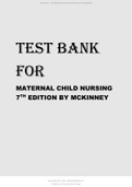  Maternal Child Nursing 7th Edition Test Bank By McKinney