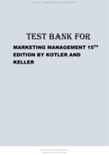 Marketing Management 15th Edition Kotler Test Bank.