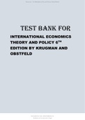 Test Bank International Economics Theory and Policy 6th Edition Krugman and Obstfeld. 