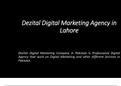 Complete Digital Marketing Agency in Lahore - Dezital