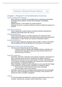 Samenvatting Introduction to Behavioral Research Methods, ISBN: 9781292020273  Inleiding In De Methodologie En Statistiek