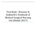 Test Bank - Brunner & Suddarth's Textbook of Medical-Surgical Nursing 14e (Hinkle 2017)