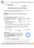 Gizmos Student Exploration| Nuclear Reactions Answer Key 2020<100% correct> 