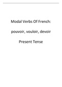 French Modal Verbs: pouvoir, vouloir, devoir