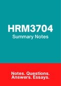 HRM3704 - Summarised NOtes