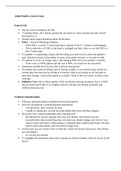 Exam (elaborations) NURSING 326 Complex Adult Health Notes  