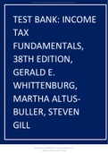 TEST BANK for INCOME TAX FUNDAMENTALS, 38TH EDITION, GERALD E. WHITTENBURG, MARTHA
