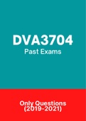 DVA3704 - Exam Prep. Questions (2019-2021)