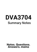 DVA3704 (NOtes, ExamQuestions, Assignment Tut201 Letters)