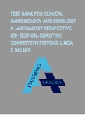 Complete Test Bank for Clinical Immunology and Serology: A Laboratory Perspective, 4th Edition, Christine Dorresteyn Stevens, Linda E. Miller