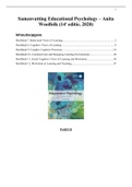 Samenvatting boek 'Educational Psychology' H7 t/m H12 geschreven door Woolfolk (14e editie), Ontwikkelings- en onderwijspsychologie, Rijksuniversiteit (RUG)/ SPO Groningen, (Pre-)Master Orthopedagogiek, NVO Pluspakket