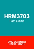 HRM3703 - Exam Questions PACK (2014-2021)
