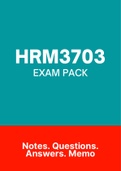 HRM3703 (Notes, ExamPACK, QuestionsPACK, Tut201 Letter)