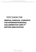 Medical Surgical Nursing Concepts for Interprofessional Collaborative Care 9th Edition Latest Test Bank.
