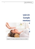Unit 23 - Complementary Therapies for Health and Social Care - Health and Social Care – P3,P4,M2,D1 - Task 2 - Extended Diploma