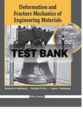 Exam (elaborations) TEST BANK FOR Deformation and Fracture Mechanics of Engineering Materials 5Edition By Richard W. Hertzberg (Solution Manual)-Converted 