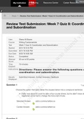 ENG 090 Week 7 Review Test Submission: Week 7 Quiz 8: Coordination and Subordination