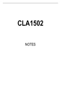 CLA1502 STUDY NOTES