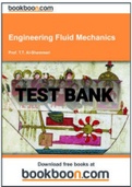 Exam (elaborations) TEST BANK FOR Engineering Fluid Mechanics By Tarik Al-Shemmeri. (Solution Manual)
