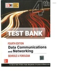 Exam (elaborations) TEST BANK FOR Data Communications and Networking 4TH Edition By Behrouz A. Forouzan (Solution Manual) 
