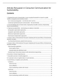 Samenvatting  articles Persuasion in Consumer Communication for Sustainability (CPT23306)
