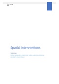 Summary Topic 1 & 2 - Spatial Interventions (2021)