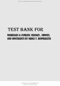 Marriages and Families Changes, Choices, and Constraints, 9th Edition Nijole V. Benokraitis Latest Test Bank