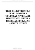 TEST BANK FOR CHILD DEVELOPMENT AN ACTIVE LEARNING APPROACH, 3RD EDITION, LAURA UPDATED