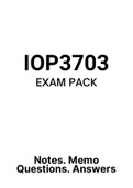 IOP3703 (Notes, ExamPACK, QuestionPACK, Tut201 Letters)
