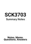 SCK3703 - Notes (Summary) 