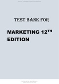 Marketing An Introduction, 12th Edition by Gary Armstrong, Philip Kotler  Latest Updated Test Bank.